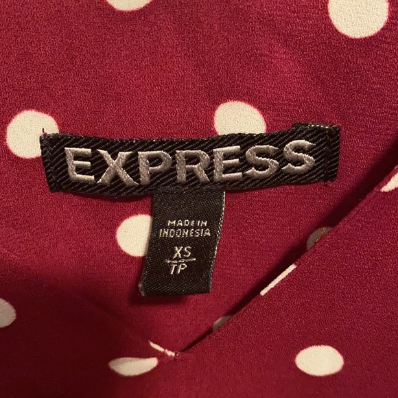 Express Polka Dot Blouse- Size XS - Picture 3 of 3